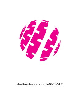 Logo 3D Globe Icon Vector illustration
