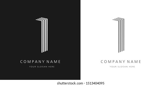 i logo 3d letter modern and creative design	