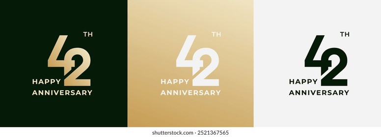 Logo 42o, 42 anos aniversário, Projeto criativo para celebração, aniversário, saudação e convite. Arquivo editável