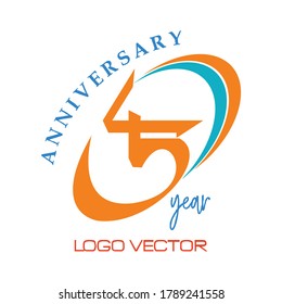 logo 45 / arrangement of numbers four and five (forty five)