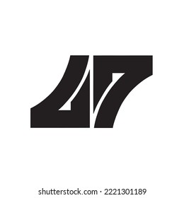 Logo 47 monogram black isolated.