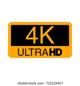 Logo 4K Ultra HD. Vector illustration of 4K video.