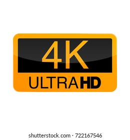 Logo 4K Ultra HD. Vector illustration of 4K video.