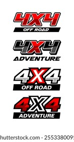 logo 4x4 font off road adventure vector