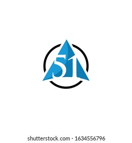 logo 51 north icon design vector.