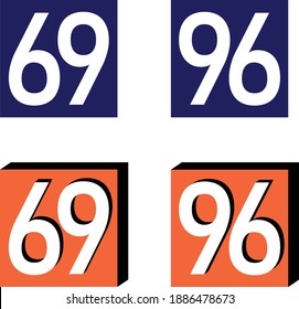 Logo 69 or 96. Two symbolic numbers that are often paired to create a certain aesthetic or meaning