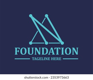 Logo A, logo AN, logo NA, futuristik corporate identity