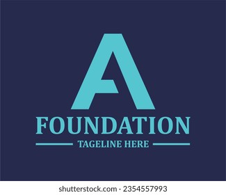 Logo A, initial A, vektor monogram design 