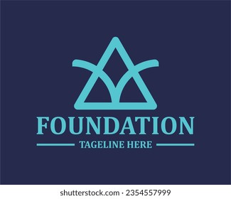 Logotipo A, logotipo de diseño de triángulo simplemente logotipo de concepto 