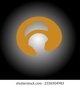 Logo A. Vektorgrafik-Branding-Letter-Element. schwarzer Hintergrund.