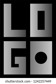 Logo a4 black and white poster