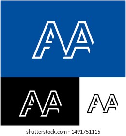 Logo AA, A design template. Logo modern for your business