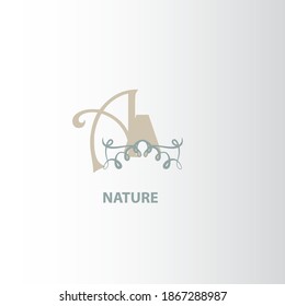 logo a naturaleza, un logo que combina naturaleza y letras