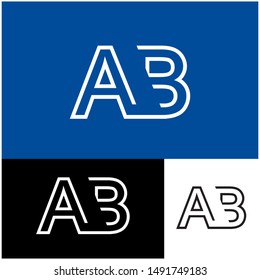 Logo AB, A, B, BA design template. Logo modern for your business