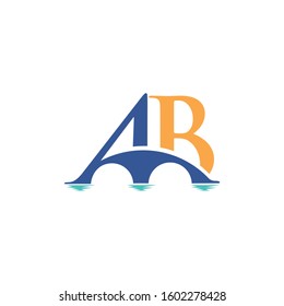 logo ab bridge vector for inspiration