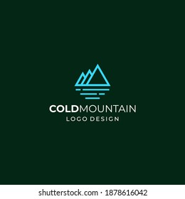 Logo about iceberg designed with geometric lines.
EPS10, Vector.