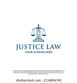 logo about justice lawyer. law logo design inspiration