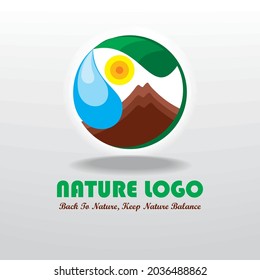 logo about the natural environment, logo template for environmental conservation ideas. Add your philosophical ideas. And edit the vector logo if necessary