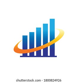 logo abstrack diagram. logo for finance and sales consulting firm
