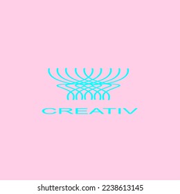 Logo abstrack or line art logo,vector