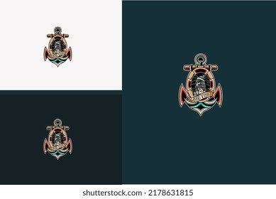 logo abstract anchor vector illustration design