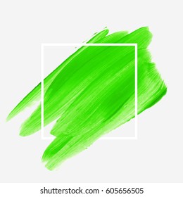Logo abstract background brush paint acrylic texture design poster illustration vector over square frame. Perfect watercolor design for headline, logo and sale banner. 