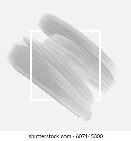 Logo abstract background brush paint acrylic texture design poster illustration vector over square frame. Perfect watercolor design for headline, logo and sale banner. 