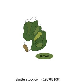 Logotipo de brócoli abstracto , concepto de diseño. Verduras, dieta, buena para su salud.