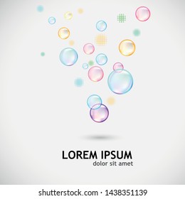 Logo Abstract bubbles. Vector illustration