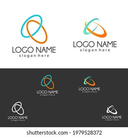 logo abstract for business technology, computer, media, art, internet, network, startup, product, retail, software developer, service industry. ready for print and digital