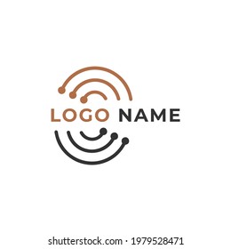 logo abstract for business technology, computer, media, art, internet, network, startup, product, retail, software developer, service industry. ready for print and digital