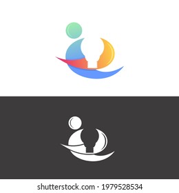 resumen de logotipo para tecnología empresarial, informática, medios de comunicación, arte, internet, red, inicio, producto, venta minorista, desarrollador de software, industria de servicios. listo para imprimir y digital
