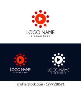 logo abstract for business technology, computer, media, art, internet, network, startup, product, retail, software developer, service industry. ready for print and digital