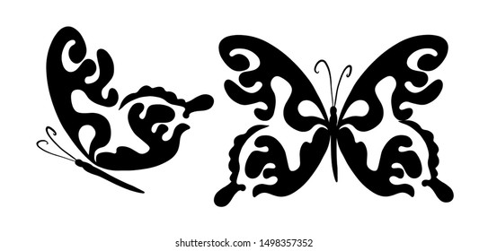 Logo abstract butterfly. Vector illustration