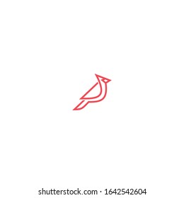 logo abstract cardinal line vector