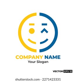 Logo Abstract character illustration logo template in trendy style