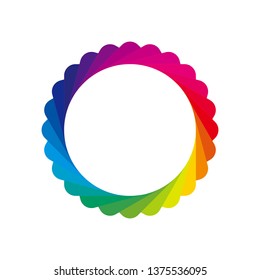 logo abstract circle full colour vector template