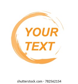 logo abstract circle with text in center