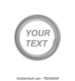 logo abstract circle with text in center