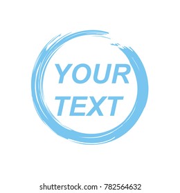 logo abstract circle with text in center