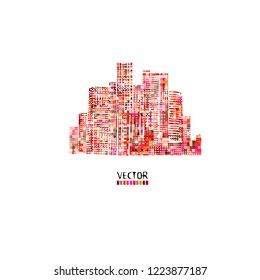 Logo abstract city. Vector illustration