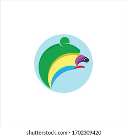 logo abstract colorful bears vector