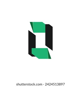 Logo with abstract concept, with formal theme, very suitable for office logos or business management, this logo has mint green and black, green has the meaning of harmony and peace, black symbolizes f