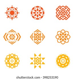 Logo abstract crest and circle