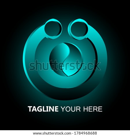 Logo abstract design. Buttom power logo design.eps