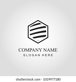 logo abstract design line shape hexagon