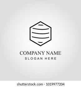 logo abstract design line shape hexagon