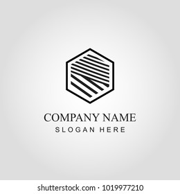 logo abstract design line shape hexagon