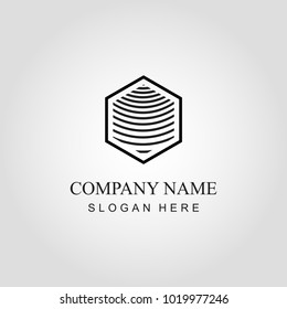 logo abstract design line shape hexagon