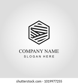 logo abstract design line shape hexagon